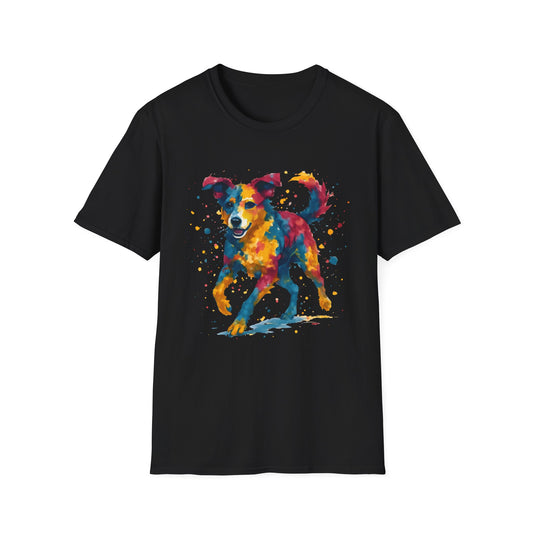 Color Splashed Watercolor Dog T-Shirt