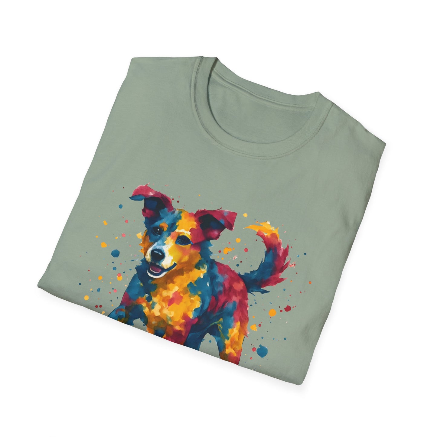 Color Splashed Watercolor Dog T-Shirt