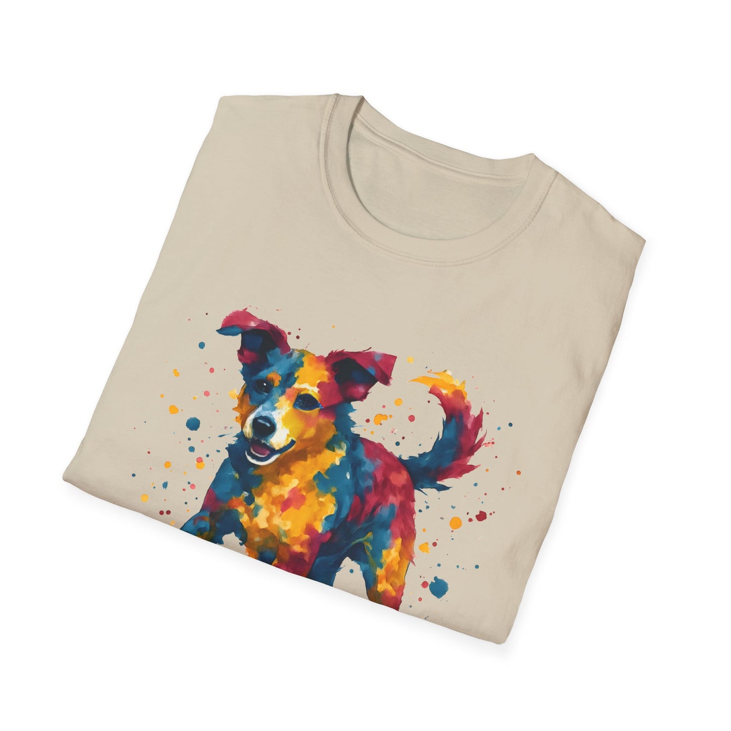 Color Splashed Watercolor Dog T-Shirt