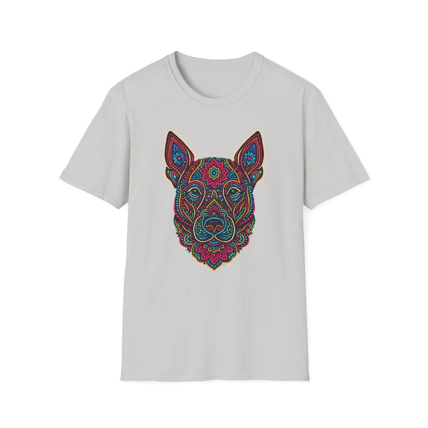 Colorful Mandala Dog Head T-Shirt