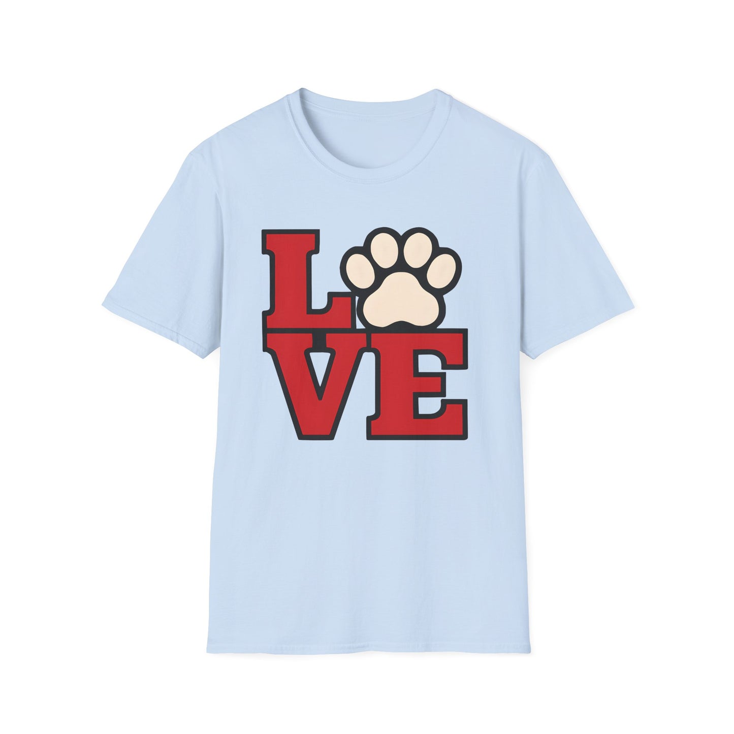 Love With Dog Paw T-Shirt