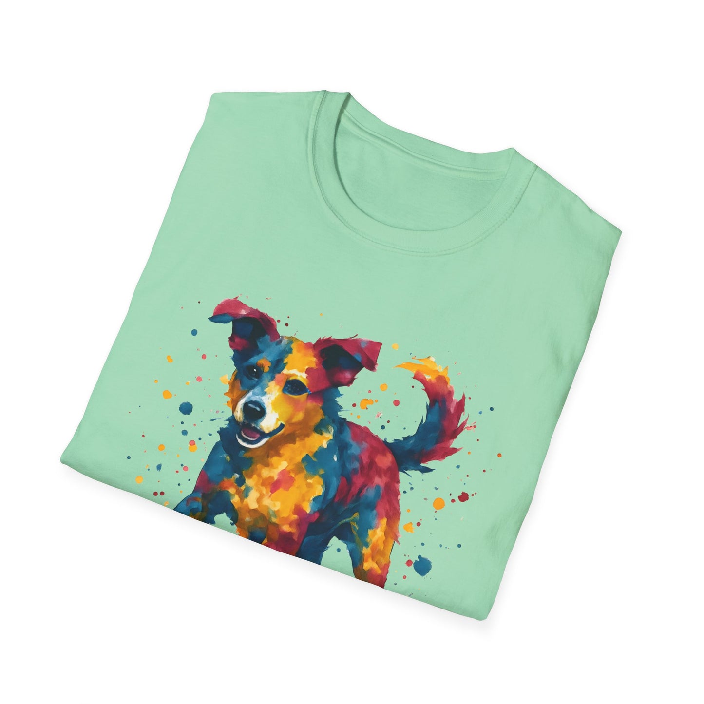 Color Splashed Watercolor Dog T-Shirt