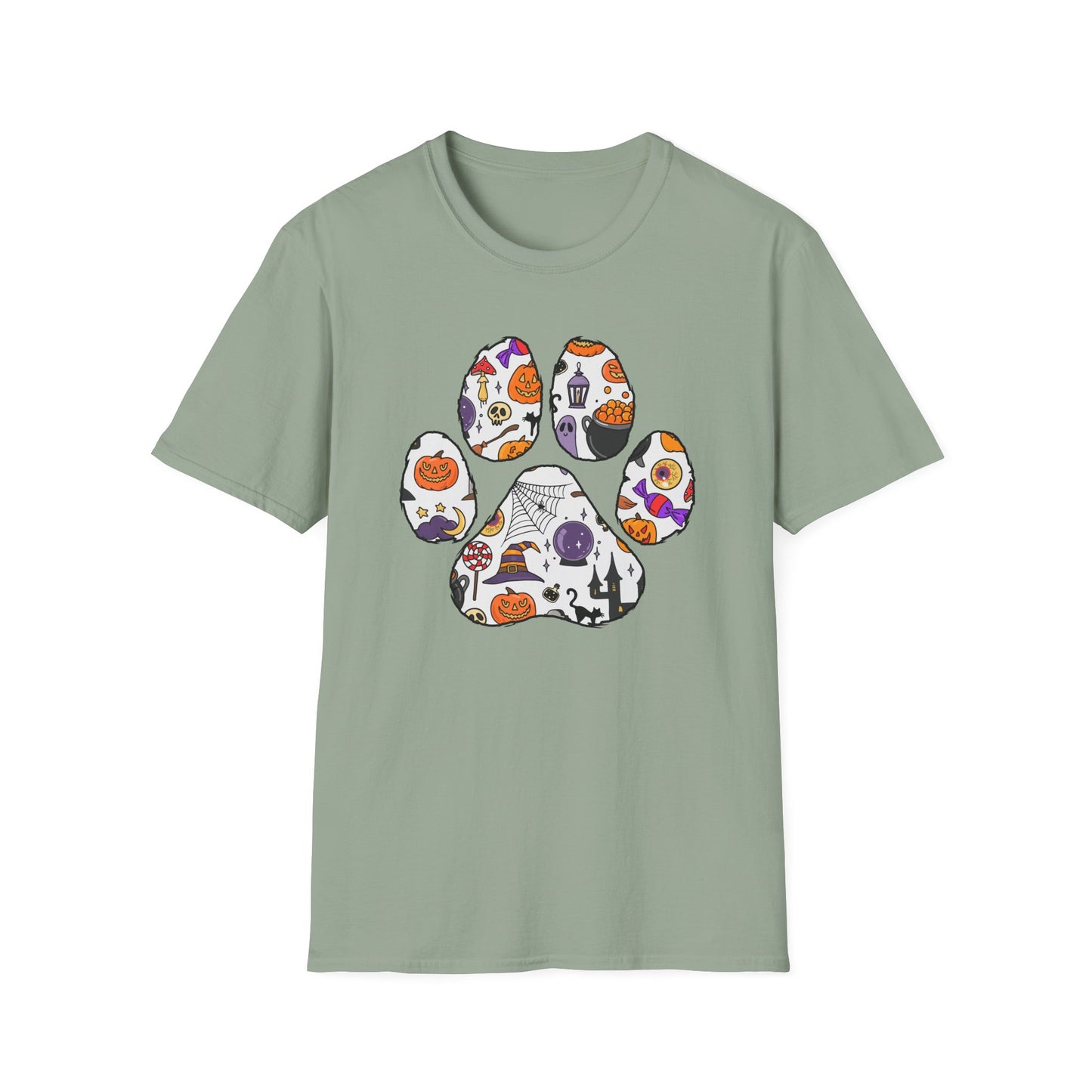 Halloween Cute Dog Paw Print T-shirt
