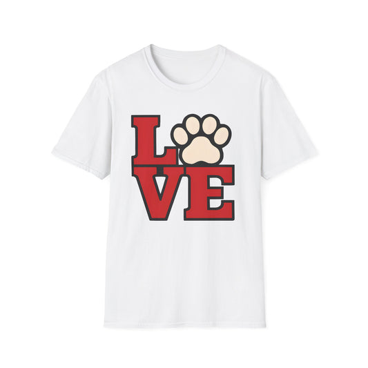 Love With Dog Paw T-Shirt