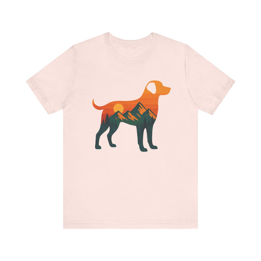 Dog silhouette mountain T-shirt