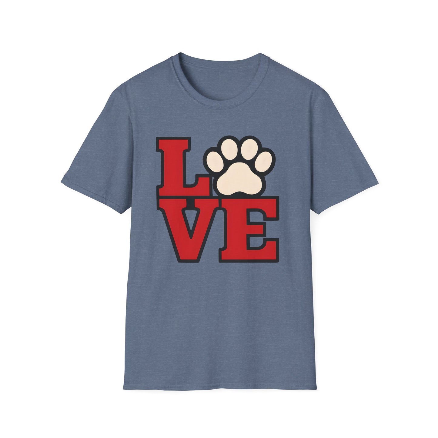 Love With Dog Paw T-Shirt