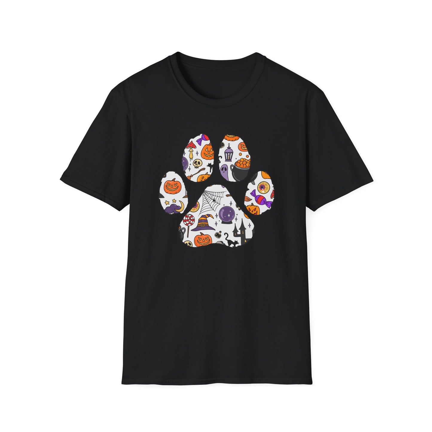 Halloween Cute Dog Paw Print T-shirt
