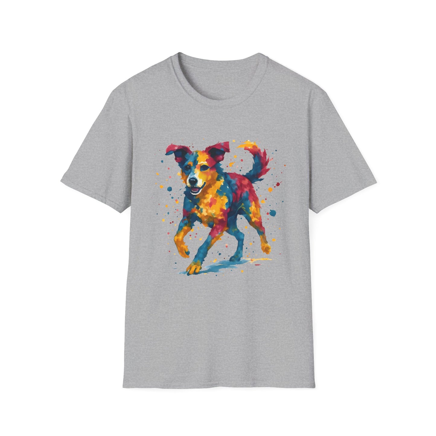 Color Splashed Watercolor Dog T-Shirt