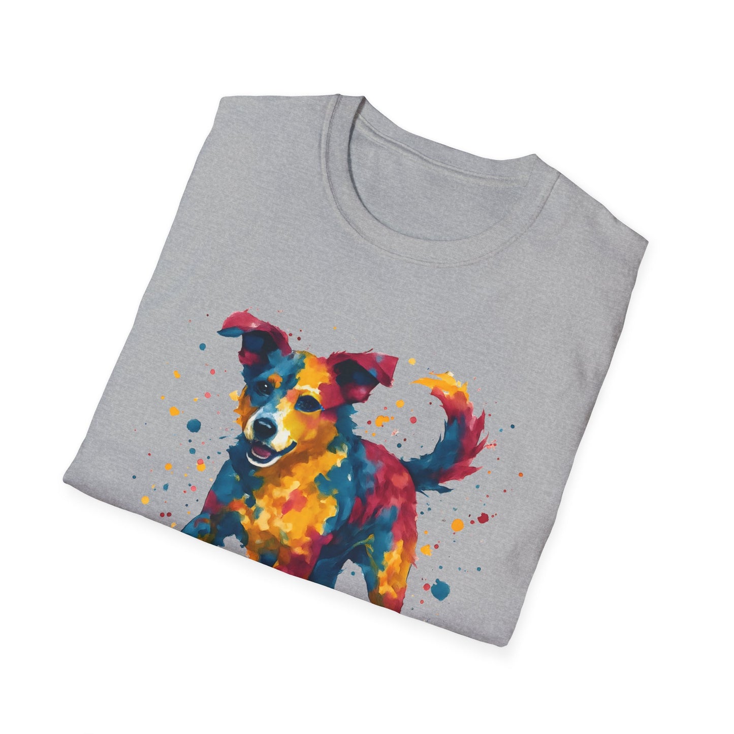 Color Splashed Watercolor Dog T-Shirt