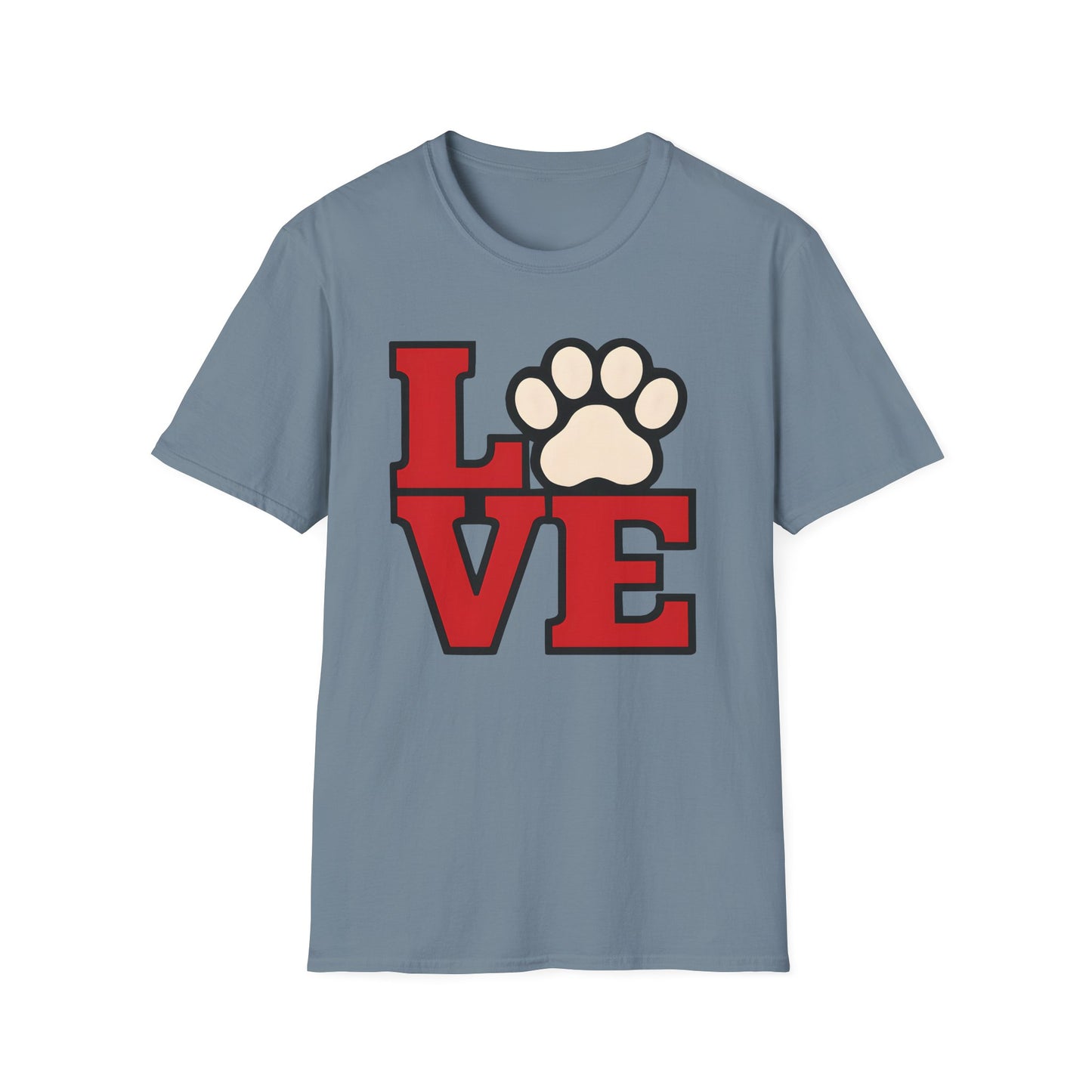 Love With Dog Paw T-Shirt