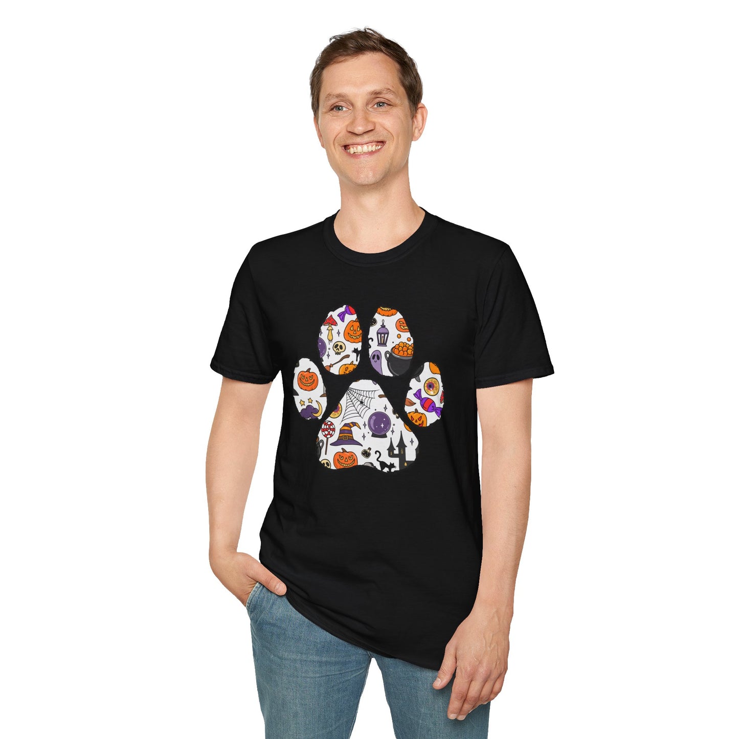 Halloween Cute Dog Paw Print T-shirt
