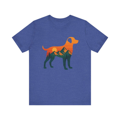 Dog silhouette mountain T-shirt