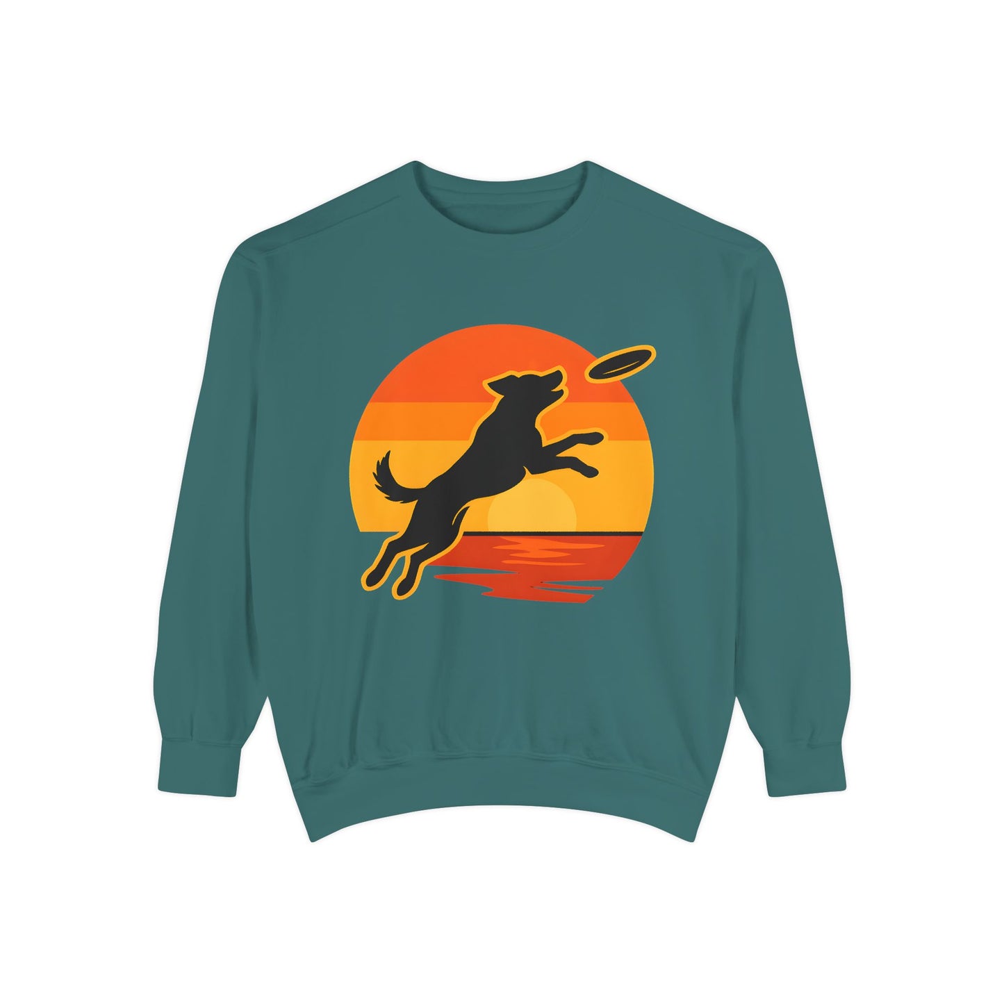 Dog catching Frisbee Sweatshirt