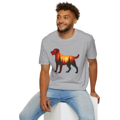 Sunset Dog Silhouette T-Shirt