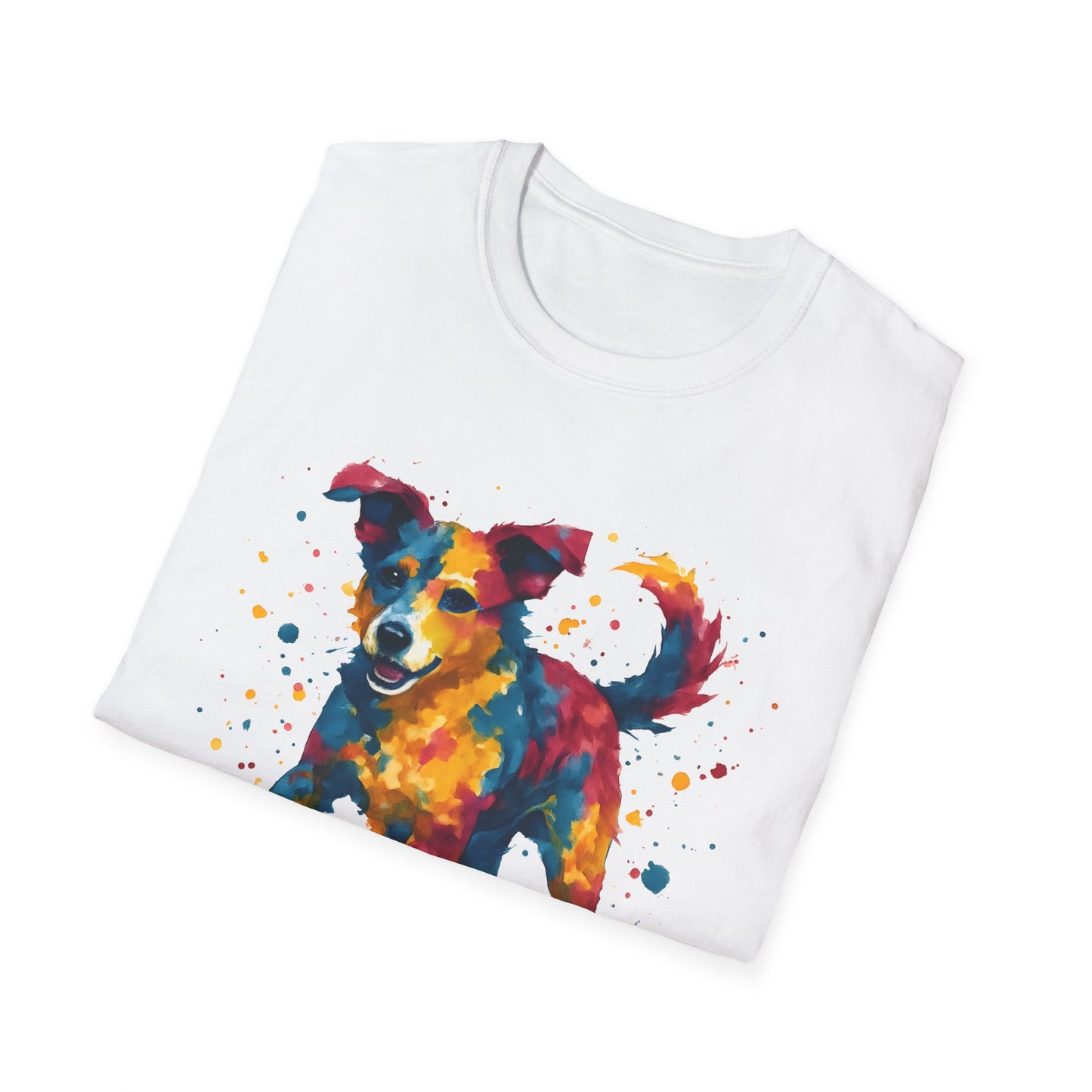 Color Splashed Watercolor Dog T-Shirt