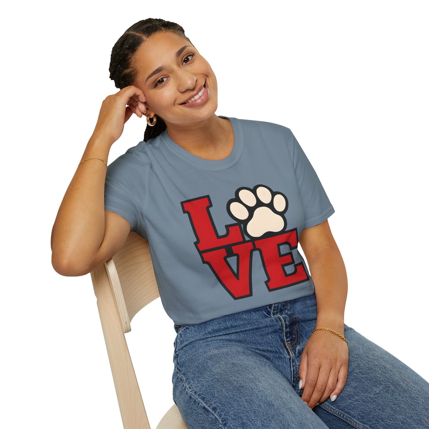 Love With Dog Paw T-Shirt