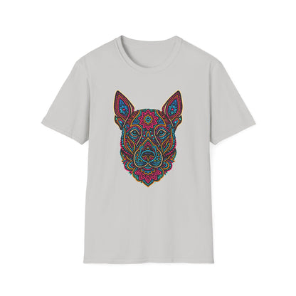 Colorful Mandala Dog Head T-Shirt