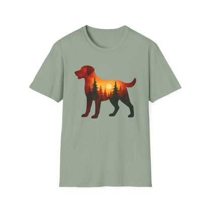 Sunset Dog Silhouette T-Shirt