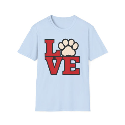 Love With Dog Paw T-Shirt