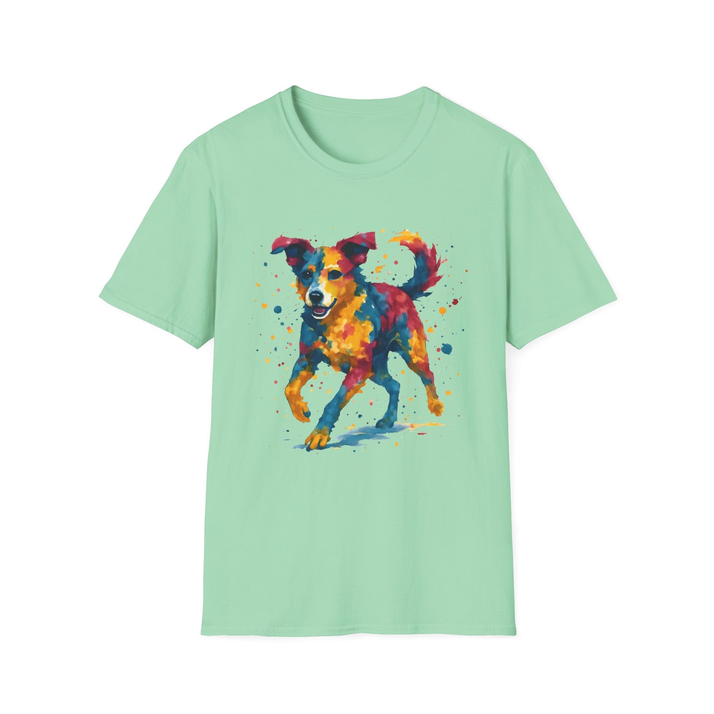 Color Splashed Watercolor Dog T-Shirt