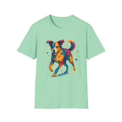 Color Splashed Watercolor Dog T-Shirt