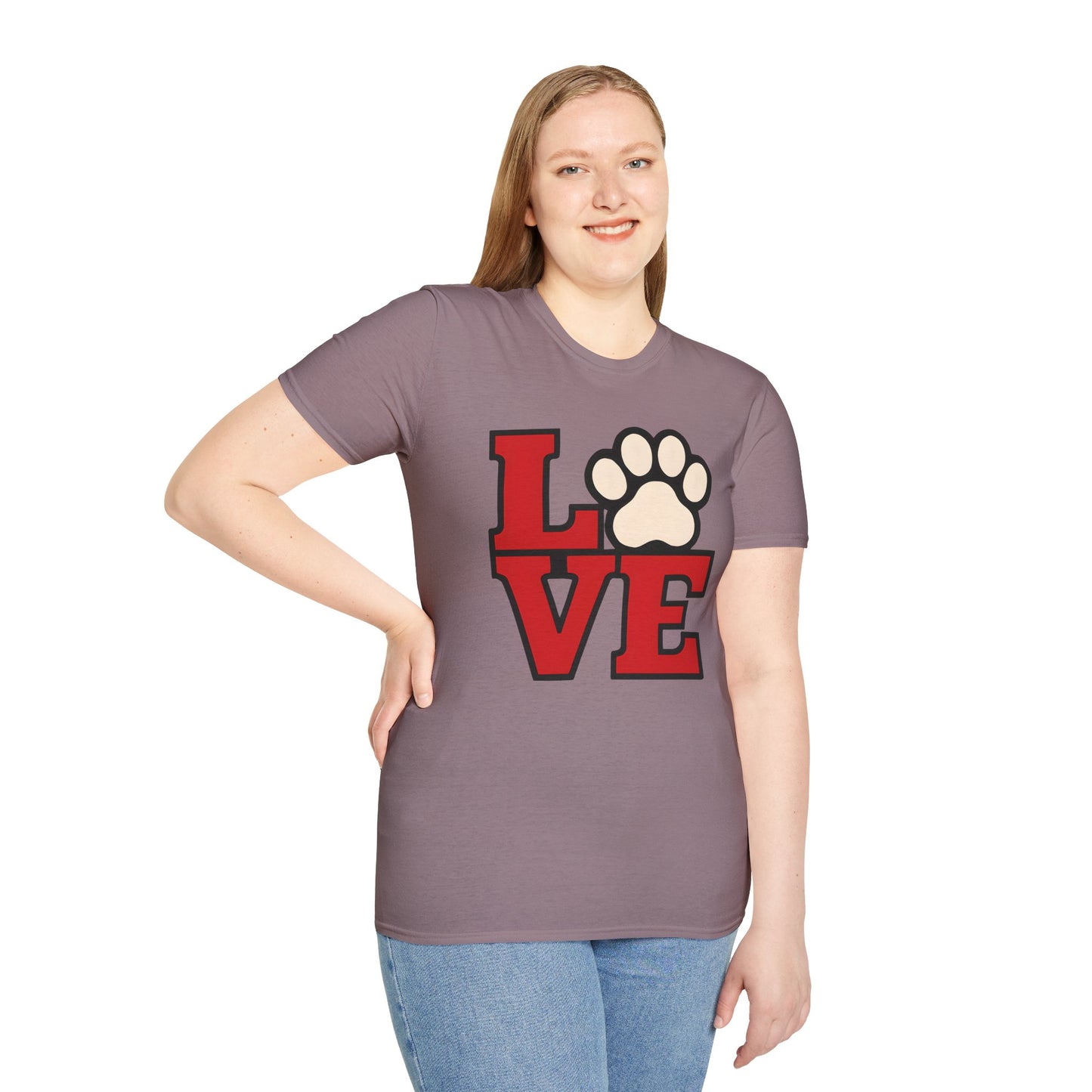 Love With Dog Paw T-Shirt
