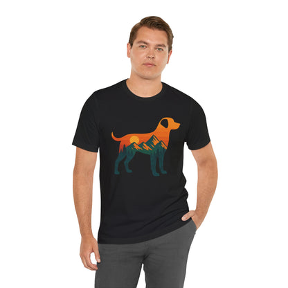 Dog silhouette mountain T-shirt