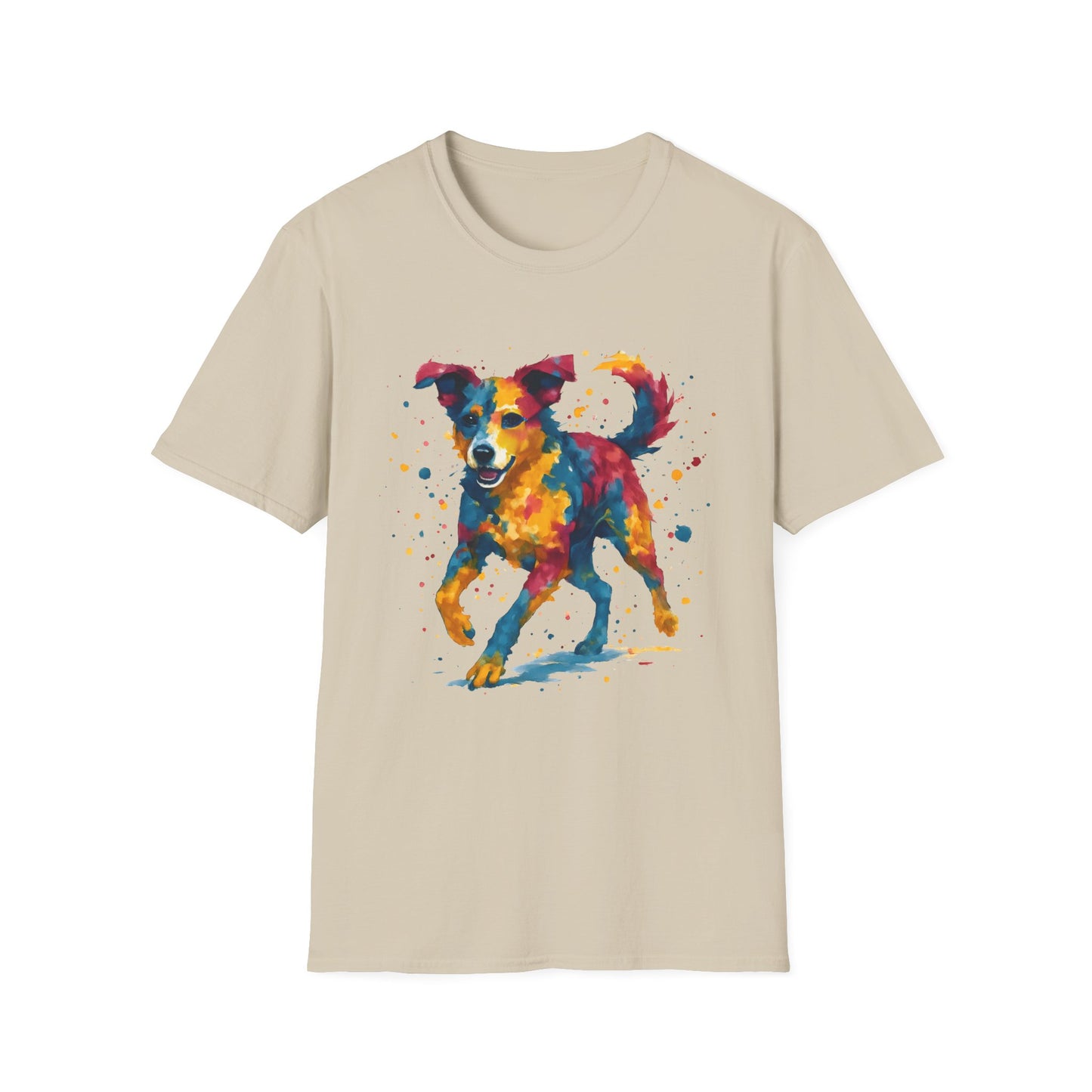 Color Splashed Watercolor Dog T-Shirt