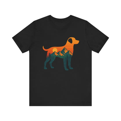 Dog silhouette mountain T-shirt