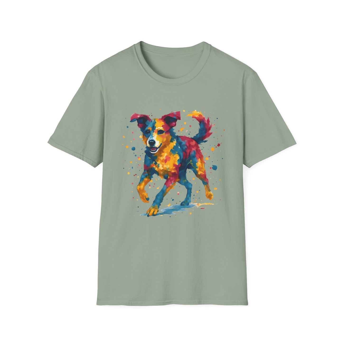 Color Splashed Watercolor Dog T-Shirt