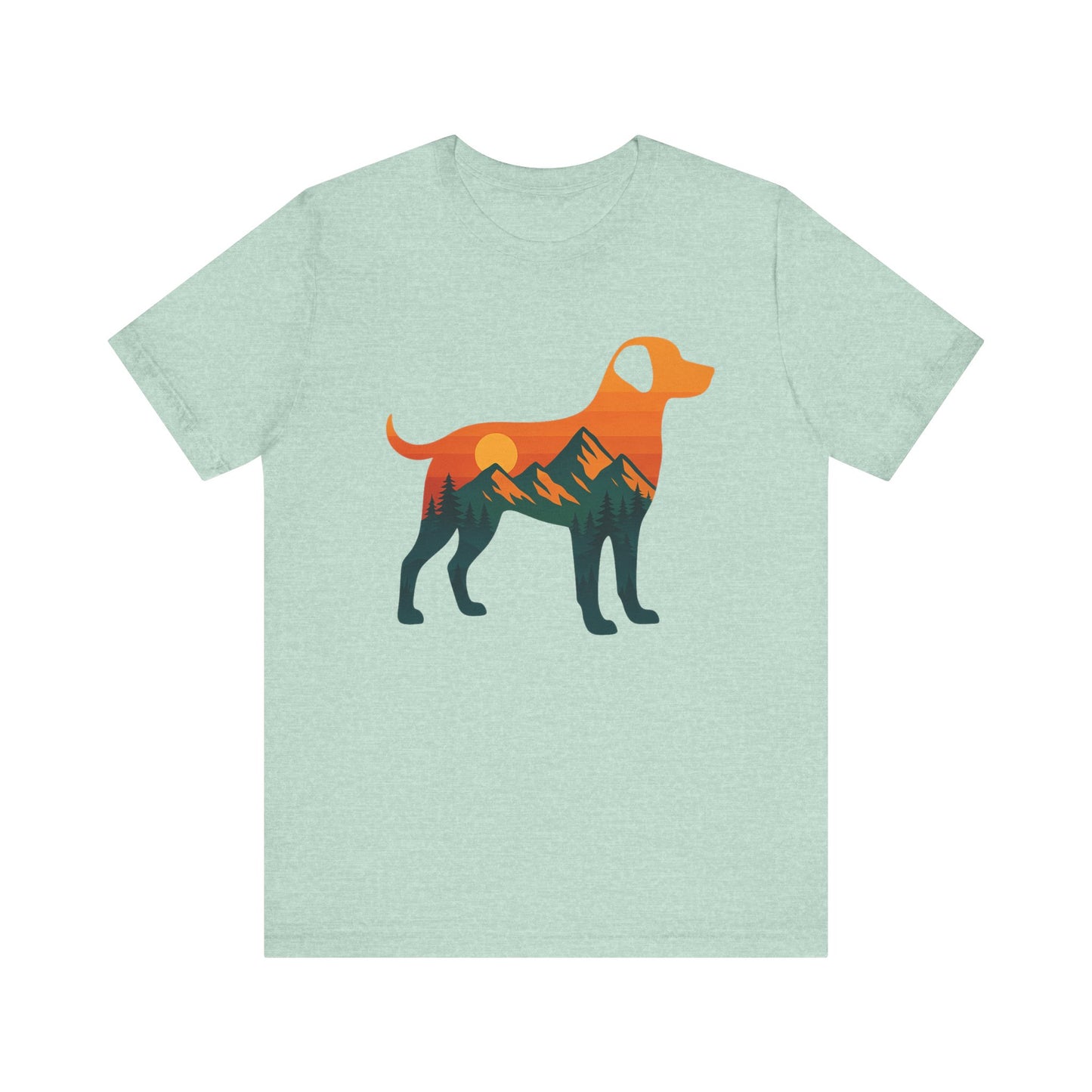 Dog silhouette mountain T-shirt