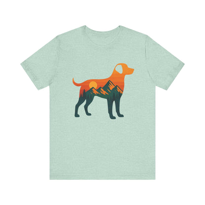 Dog silhouette mountain T-shirt