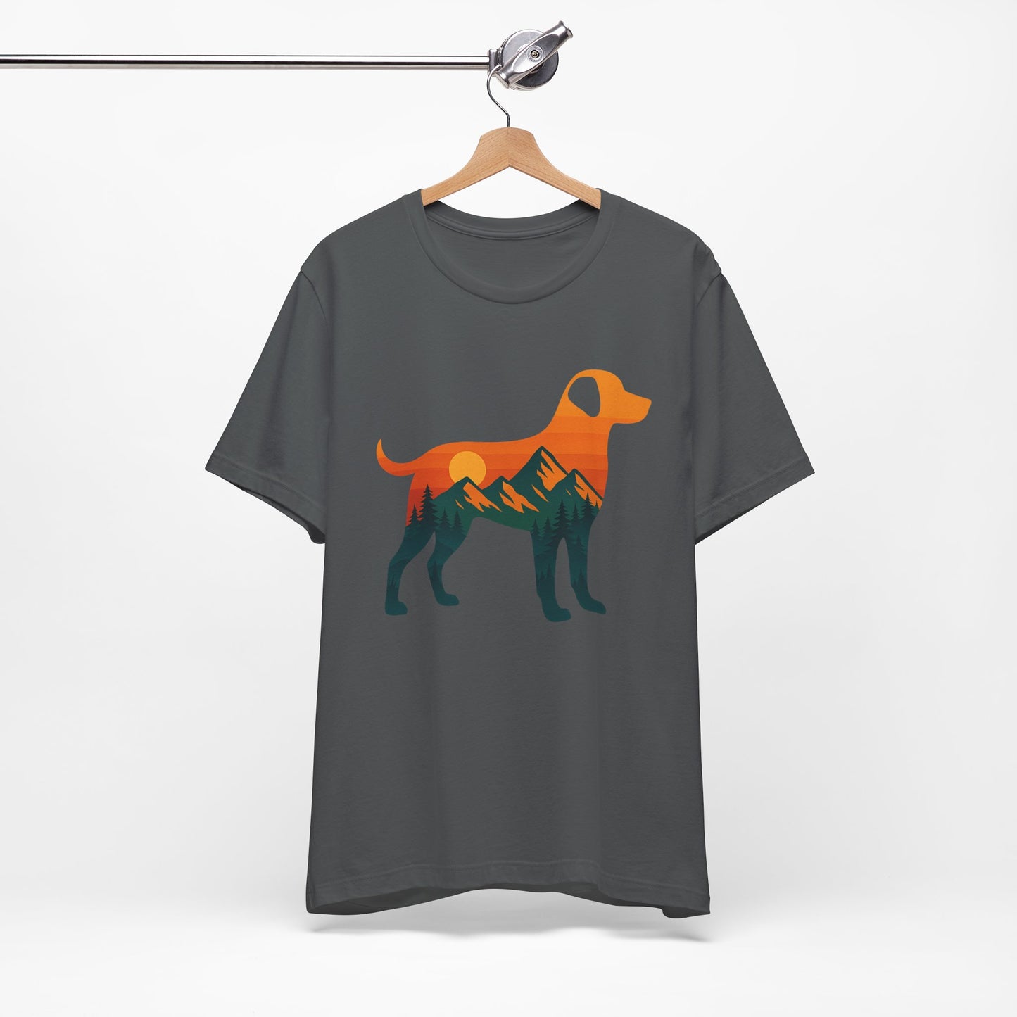 Dog silhouette mountain T-shirt