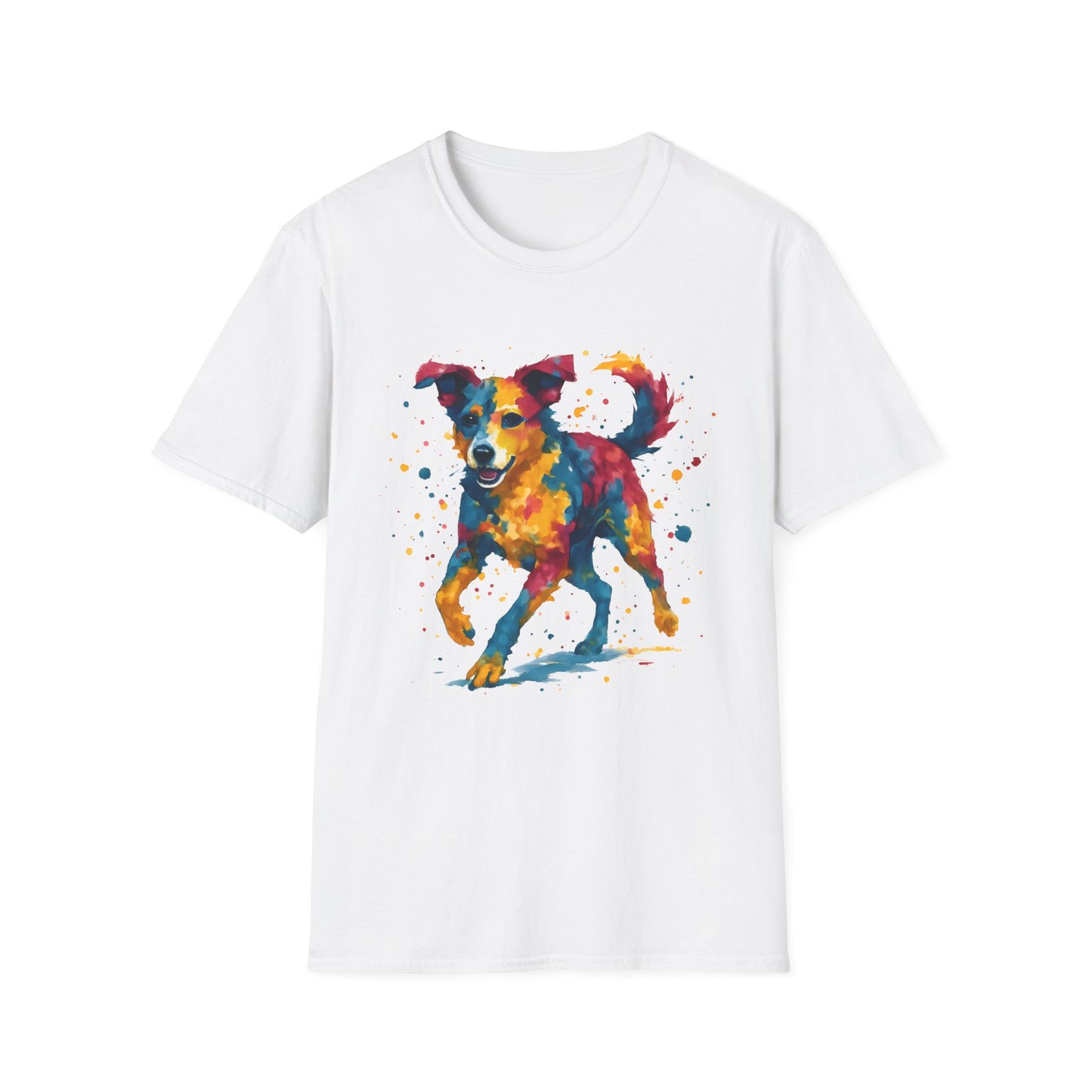 Color Splashed Watercolor Dog T-Shirt