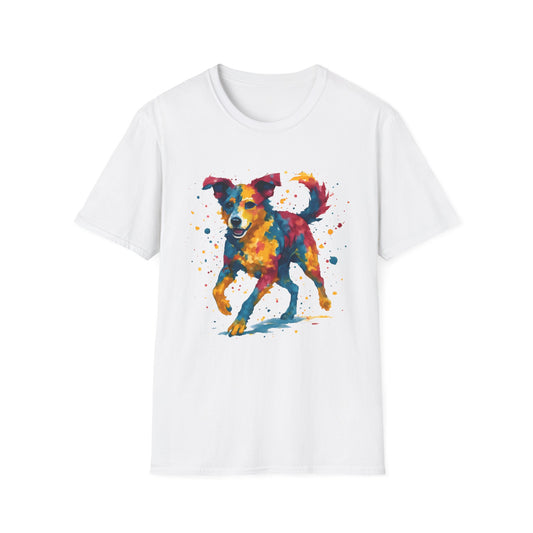 Color Splashed Watercolor Dog T-Shirt