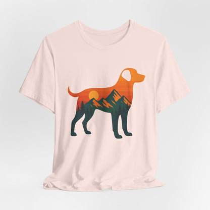 Dog silhouette mountain T-shirt