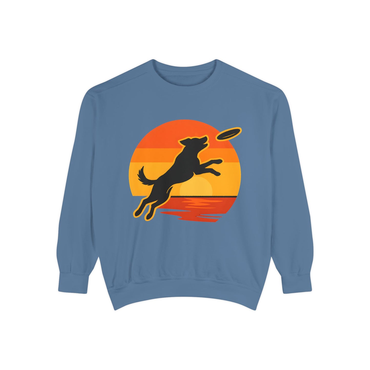 Dog catching Frisbee Sweatshirt