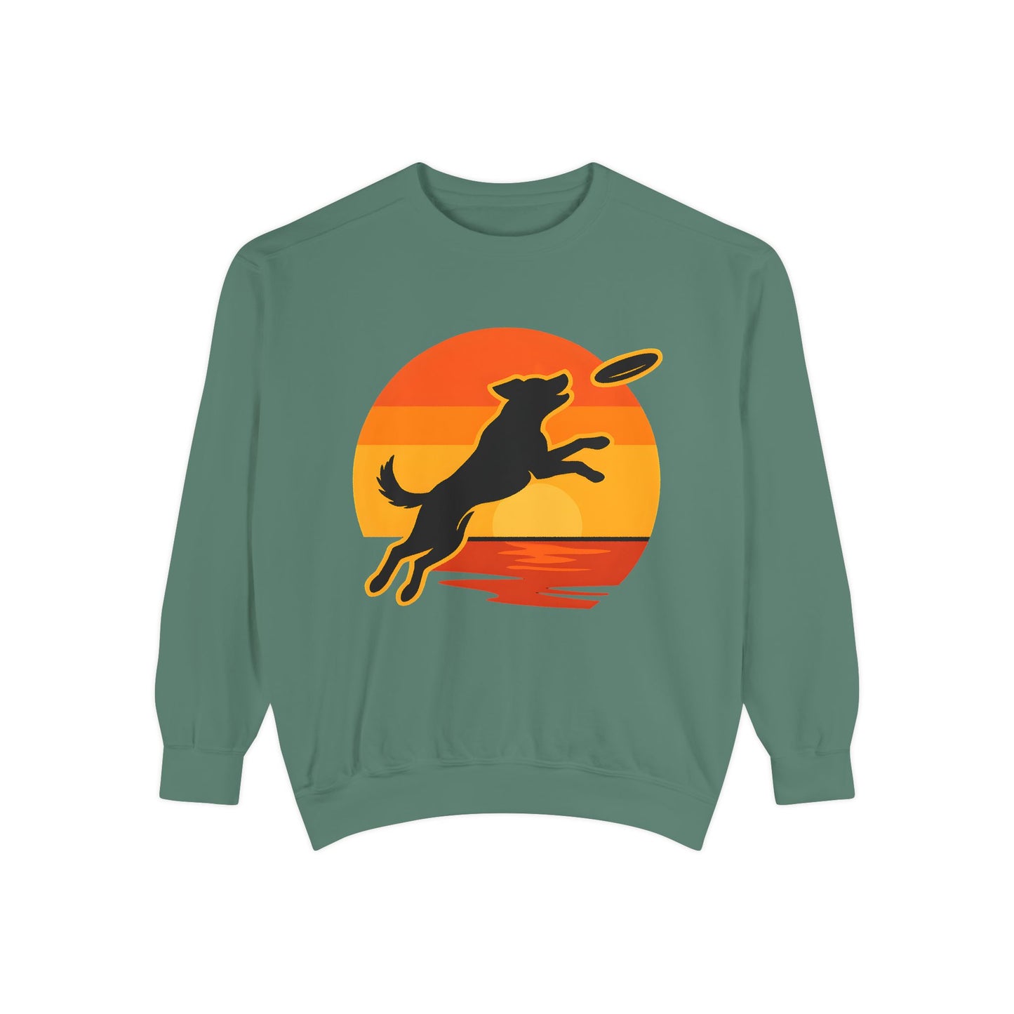 Dog catching Frisbee Sweatshirt