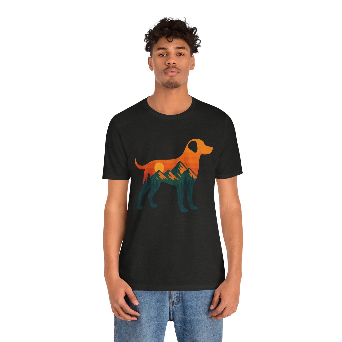 Dog silhouette mountain T-shirt
