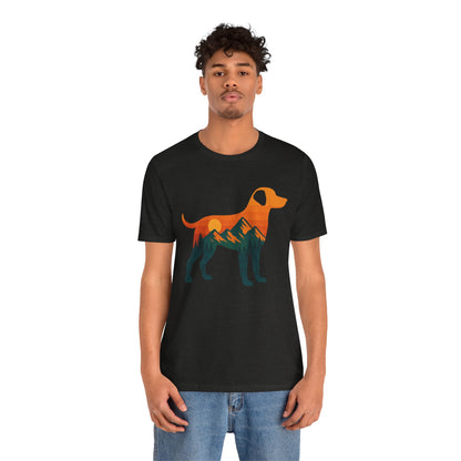 Dog silhouette mountain T-shirt