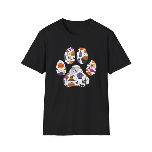 Halloween Cute Dog Paw Print T-shirt