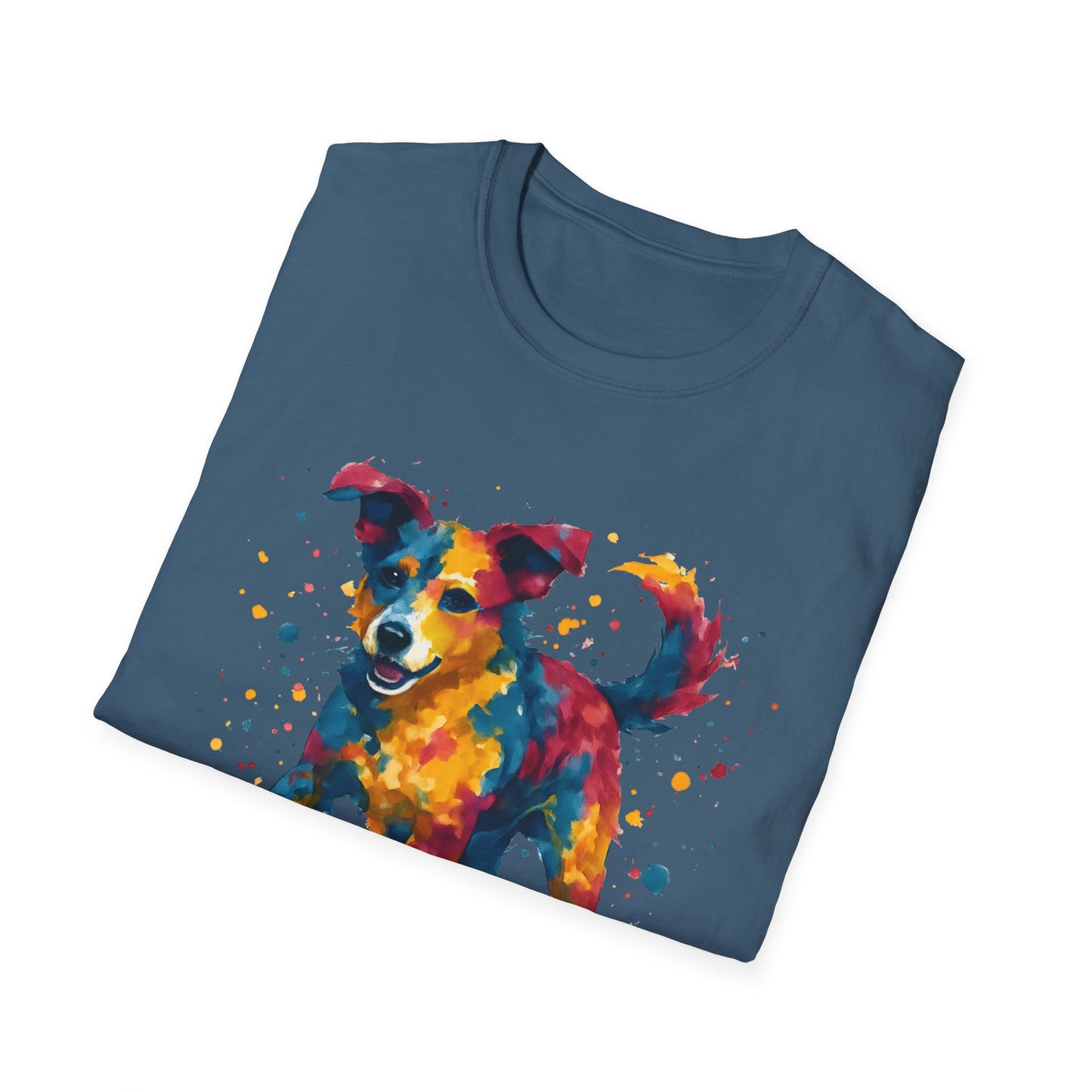 Color Splashed Watercolor Dog T-Shirt