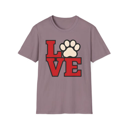 Love With Dog Paw T-Shirt
