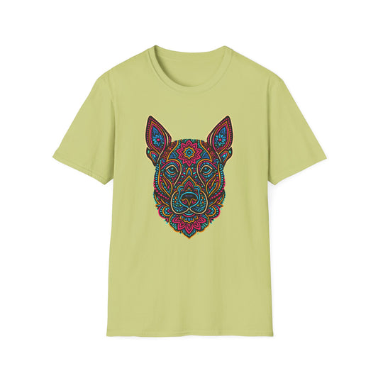 Colorful Mandala Dog Head T-Shirt