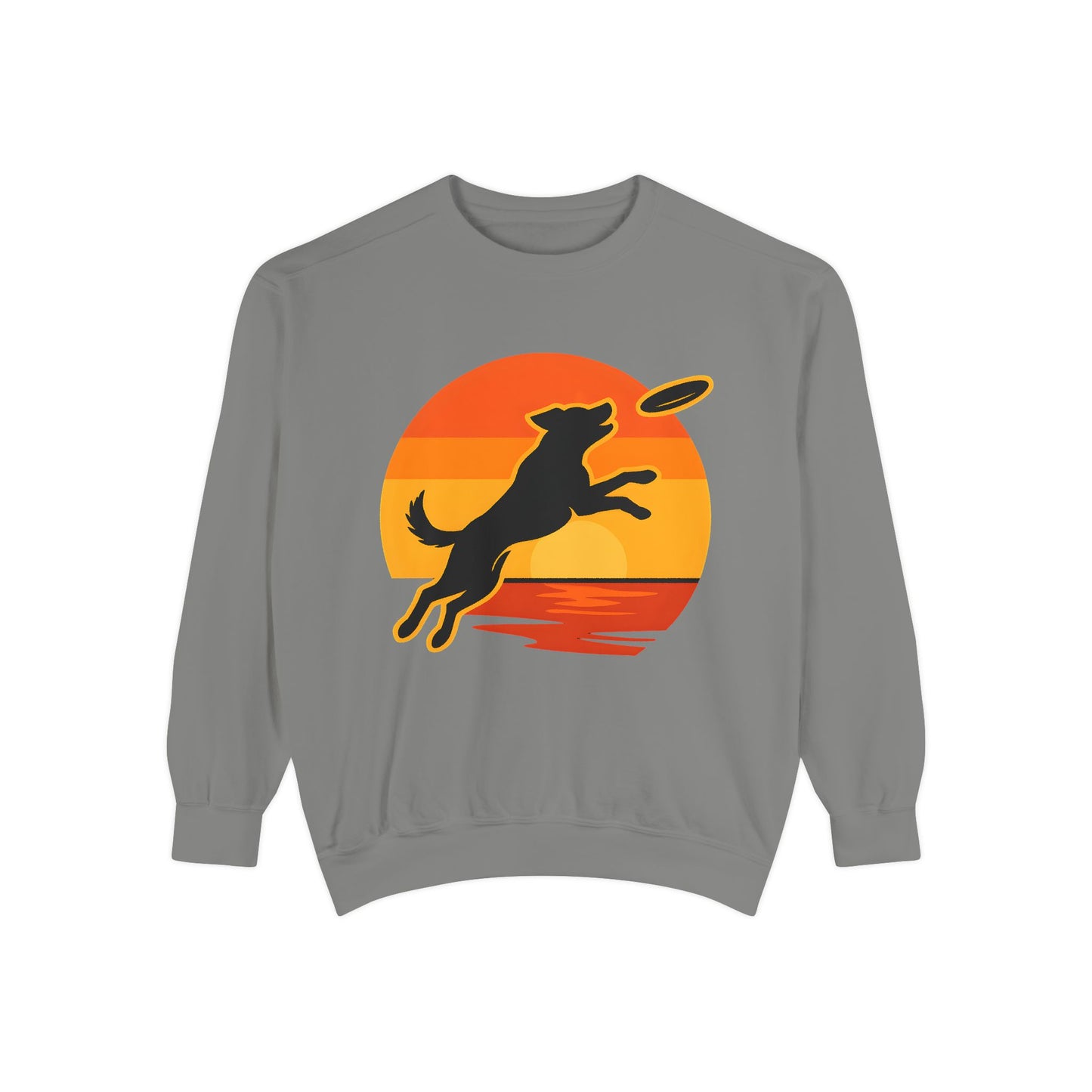 Dog catching Frisbee Sweatshirt