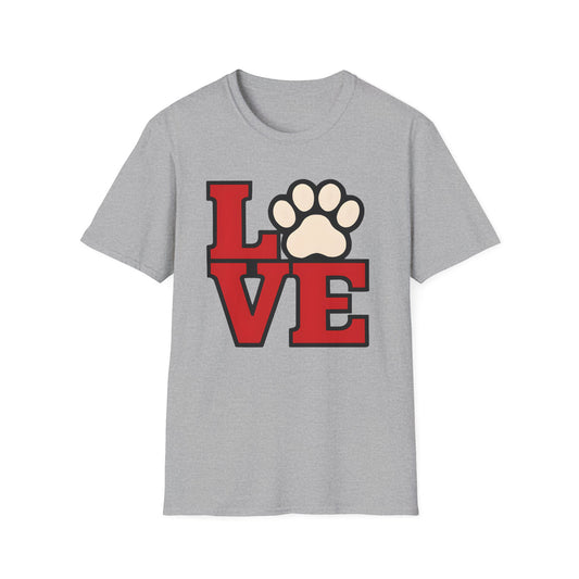 Love With Dog Paw T-Shirt