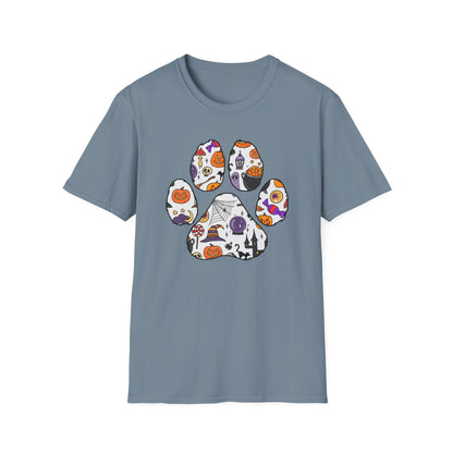 Halloween Cute Dog Paw Print T-shirt