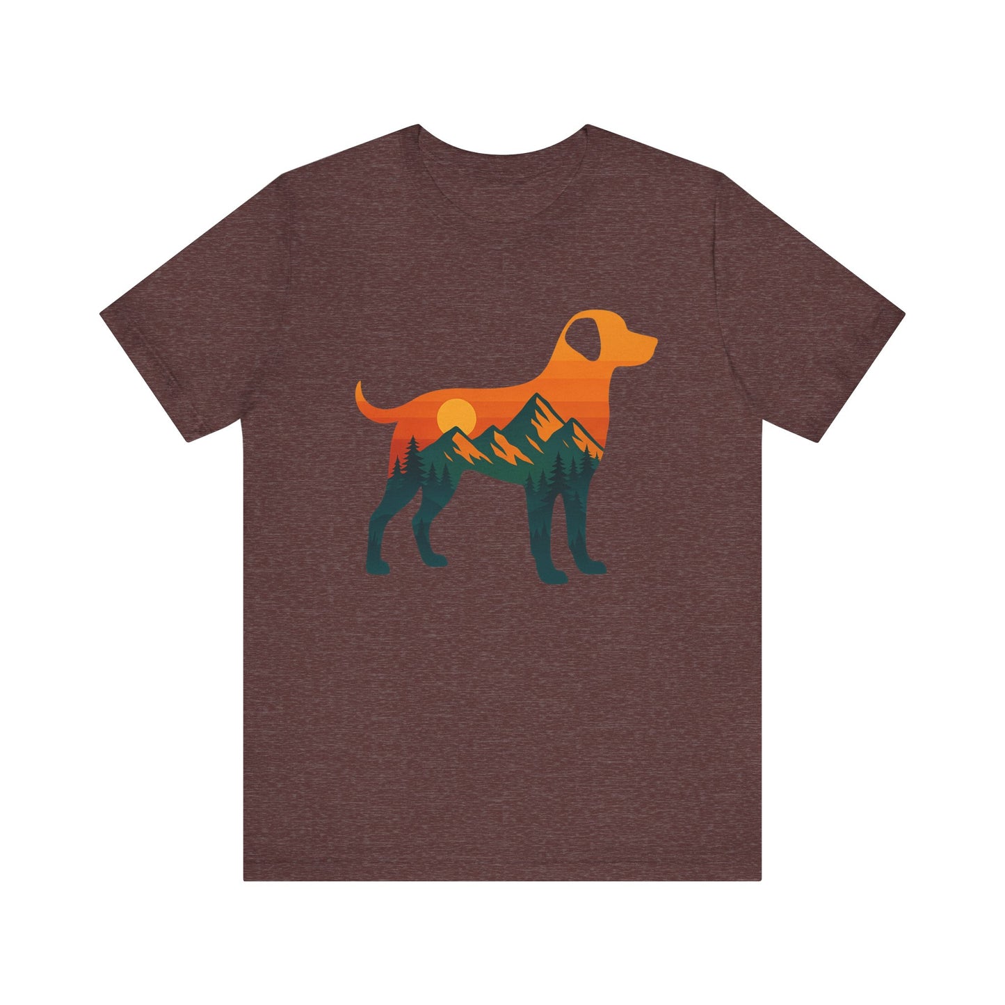 Dog silhouette mountain T-shirt