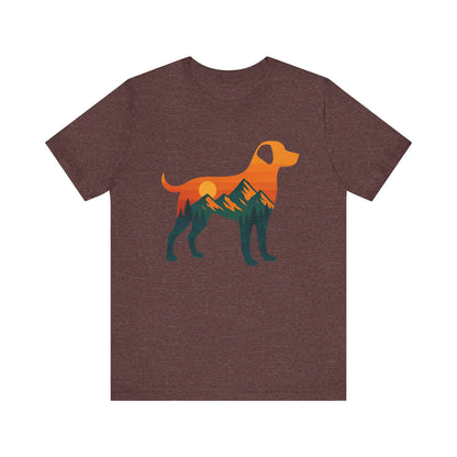 Dog silhouette mountain T-shirt