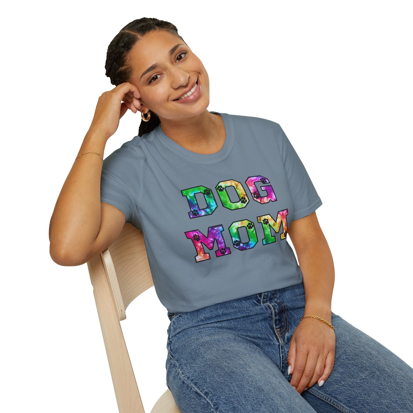 Colorful Dog Mom T-Shirt